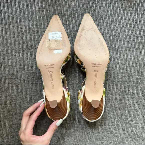 Manolo Blahnik floral print heels
